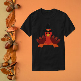 Schattige Pelgrim Turkije Thanksgiving T-shirt