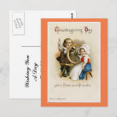 Schattige pelgrims briefkaart (Voorkant / Achterkant)