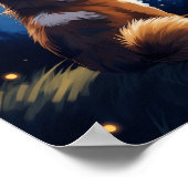 Schattige Pembroke Welsh Corgi Poster (Hoek)