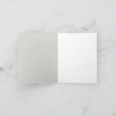 Schattige Penguin Blauw Grijs Baby shower Bedankkaart (Binnen)