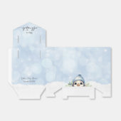 Schattige Penguin Blue Boy Baby shower Bedankdoosjes (Uitgevouwen)