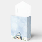 Schattige Penguin Blue Boy Baby shower Bedankdoosjes (Geopend)