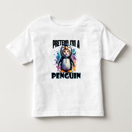 Schattige Penguin Cat Design voor speelse creaties Kinder Shirts (Voorkant)