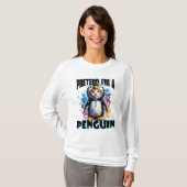 Schattige Penguin Cat Design voor speelse creaties T-shirt (Voorkant volledig)