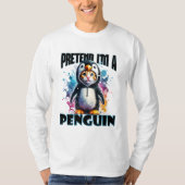 Schattige Penguin Cat Design voor speelse creaties T-shirt (Voorkant)