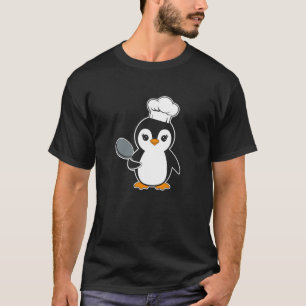 Schattige Penguin Chef Holding Frying Pan T-shirt