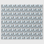 Schattige Penguin Family Gift Wrap Cadeaupapier (Vlak)