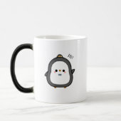 Schattige Penguin Gezegde Hoi! koffie-Mok Magische Mok (Links)