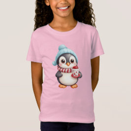 🎄 Schattige Penguin Holiday Shirt voor meisjes