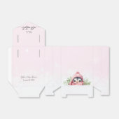 Schattige Penguin Roze Meisje Baby shower Bedankdoosjes (Uitgevouwen)