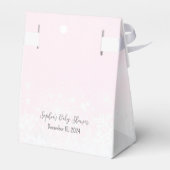 Schattige Penguin Roze Meisje Baby shower Bedankdoosjes (Achterkant)