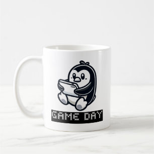 Schattige Penguin speelt een videogame - Game Day Koffiemok