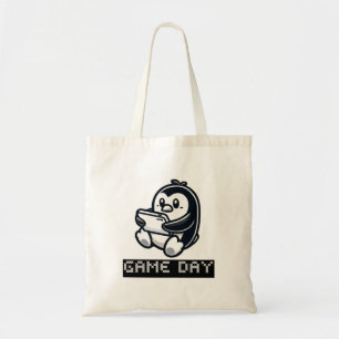 Schattige Penguin speelt een videogame - Game Day Tote Bag