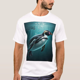Schattige Penguin Splash T-shirt
