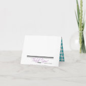 Schattige Penguin Turquoise Witte Houndstooth Kaar Bedankkaart (Achterkant)