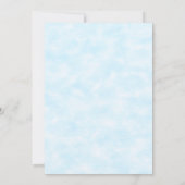 Schattige Penguin Vliegtuig Blauw 1e Verjaardagsui Kaart (Achterkant)