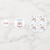 Schattige Penguin Vliegtuig Gepersonaliseerde Conf Confetti (Achterkanten)