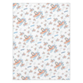 Schattige Penguin Vliegtuig Verjaardagsfeest Tafelkleed (Voorkant)