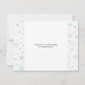 Schattige Penguin Winter Baby shower Dank je kaart (Achterkant)