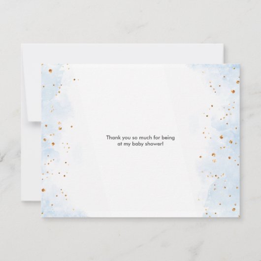 Schattige Penguin Winter Baby shower Dank je kaart (Achterkant)