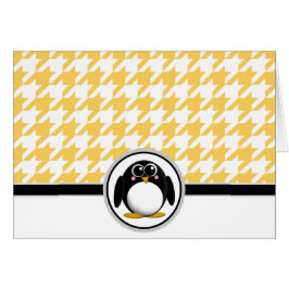 Schattige Penguin Yellow & White sound Kaarten