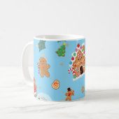 Schattige Peperkoek Blauw Koffiemok (Voorkant links)