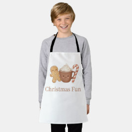 Schattige peperkoek en warme chocolademelk Kerstpr Schort