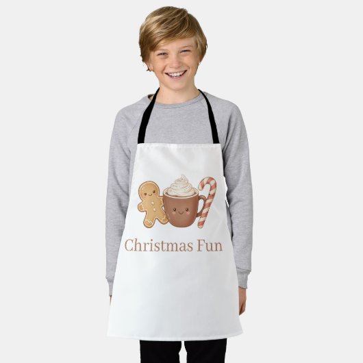 Schattige peperkoek en warme chocolademelk Kerstpr Schort (Gedragen)