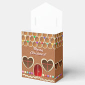 Schattige peperkoek huis met hartvormige ramen bedankdoosjes (Geopend)