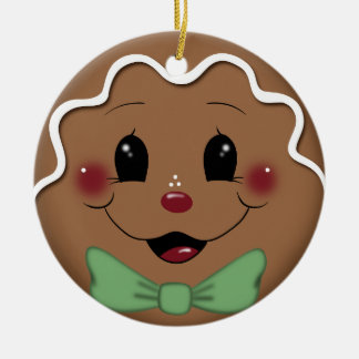 Schattige peperkoek jongen kerstversiering keramisch ornament
