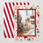 Schattige peperkoek Kerstmis Groet Foto Feestdagenkaart (Voorkant / Achterkant)