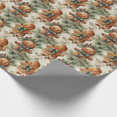 Schattige peperkoek Man & Evergreen Cadeaupapier (Hoek)