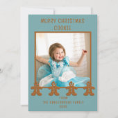 Schattige peperkoek man foto kerstvakantie Kaart (Voorkant)