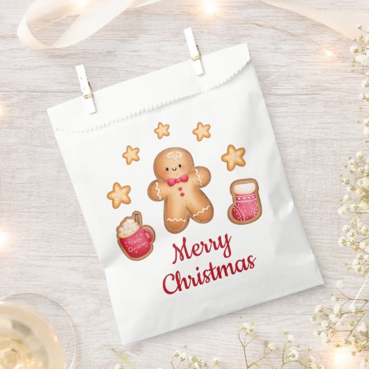 Schattige peperkoek man kerstmis bedankzakje (Geknipt)