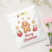 Schattige peperkoek man kerstmis bedankzakje (Gezegeld)