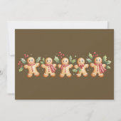 Schattige peperkoek man Kerstvakantie bakker cadea Feestdagenkaart (Voorkant)