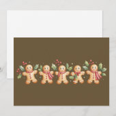 Schattige peperkoek man Kerstvakantie bakker cadea Feestdagenkaart (Voorkant / Achterkant)