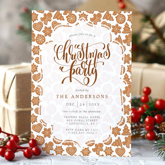 Schattige peperkoek man koekjes kerstfeest kaart