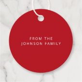 Schattige peperkoek Man Vrolijk Kerstfeest Bedankjes Labels (Achterkant)