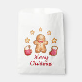 Schattige peperkoek Man Vrolijk Kerstfeest Bedankzakje (Voorkant)