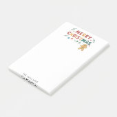 Schattige peperkoek Man Vrolijk Kerstfeest Post-it® Notes (Schuin)