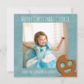 Schattige peperkoek Man Vrolijk Kerstfeest Vakanti Feestdagenkaart (Voorkant)