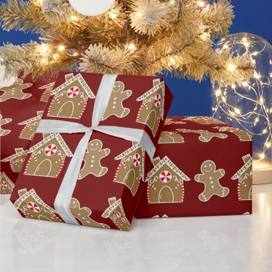 Schattige peperkoek/Snoep Kerst Cadeaupapier (Feestdagen)