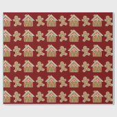 Schattige peperkoek/Snoep Kerst Cadeaupapier (Vlak)