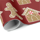 Schattige peperkoek/Snoep Kerst Cadeaupapier (Rol Hoek)