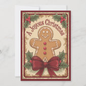 Schattige peperkoek Vrolijk kerstfeest Feestdagenkaart (Voorkant)