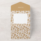 Schattige peperkoek Vrolijk kerstfeest Multiphoto All In One Uitnodiging (Buitenkant)