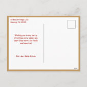 Schattige peperkoek Vrolijk kerstfeest Multiphoto Feestdagenkaart (Achterkant)