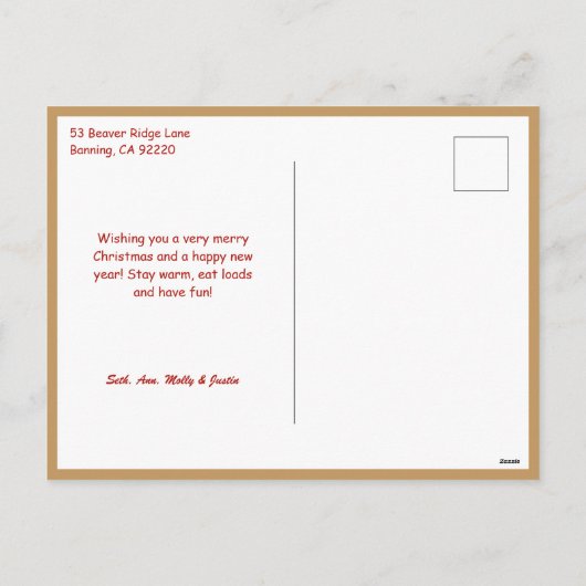 Schattige peperkoek Vrolijk kerstfeest Multiphoto Feestdagenkaart (Achterkant)