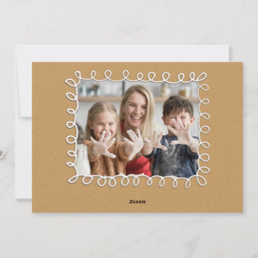 Schattige peperkoek Vrolijk kerstfeest Multiphoto Feestdagenkaart (Achterkant)